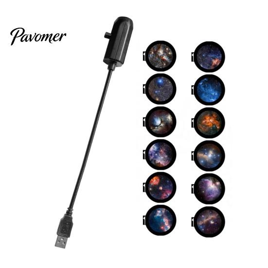 Starry Sky Projector for Bedroom Star Night Light, USB Nebula Lamp with Films, 360 Ceiling Degree Flexible Neck Light Room Car Powered