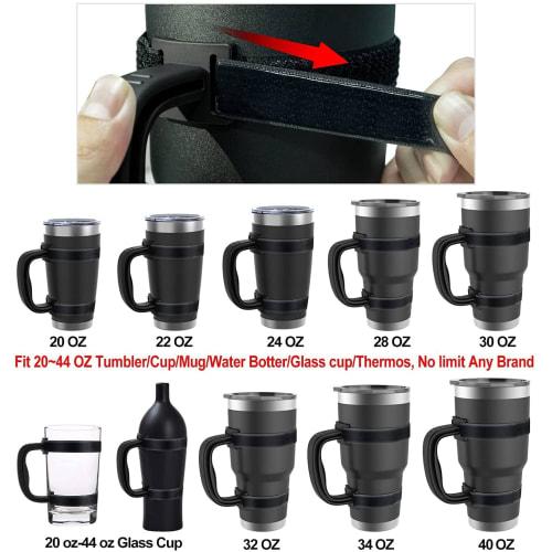 Yoelike - 5 Colors - Non-Slip Adjustable Tumbler Handle for 20oz To 40oz YETI, RTIC, Ozark Trail, Travel Mug, SIC, Rambler, Travel Cup, and All Other