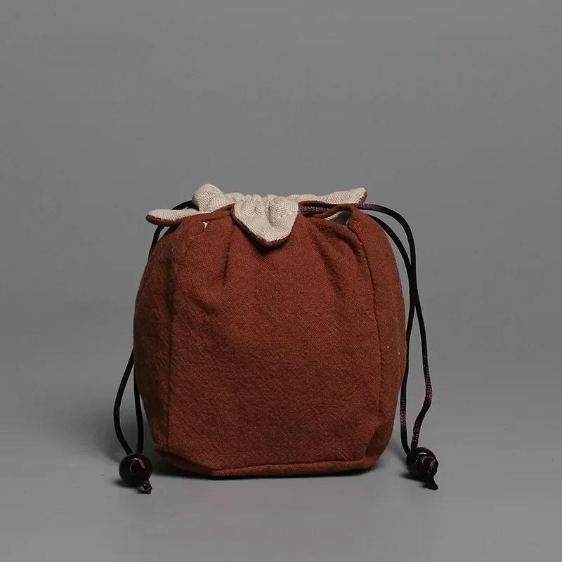 Thickened Storage Bag Ceramic Covered Bowl Teacup Travelling Drawstring Bags Multi-functional Medium Teapot Cloth Pouch
