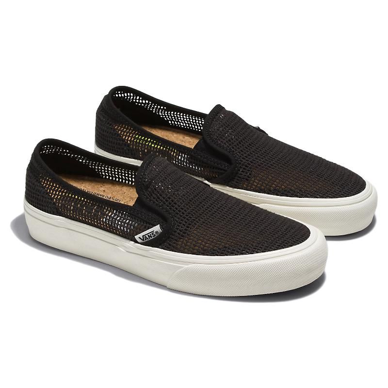 Vans Slip-On Mesh VR3 SF Low-Top Skate Shoes Unisex Sneakers Black White VN0007R9BLA