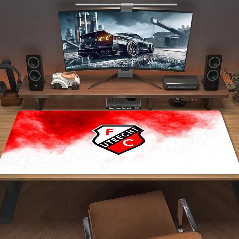 Football Club Utrecht Print  Cushion Non-slip Laptop Tablet Big Mousepad XXL Mat Mini PC Playmat With Lock edge