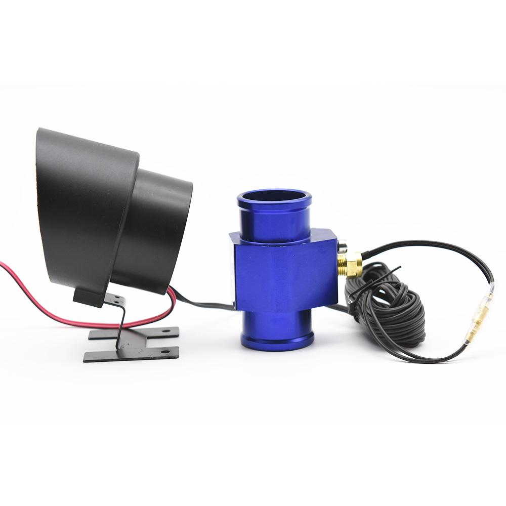 Car Water Temperature Gauge -10-110 Celsius With Water Temp Joint Pipe Sensor 28MM 34MM Adapter 1/8NPT Sensor Voltmeter 2 IN 1