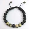 Energy Volcanic Stone Yoga Bracelet - 8mm Natural Woven Beads