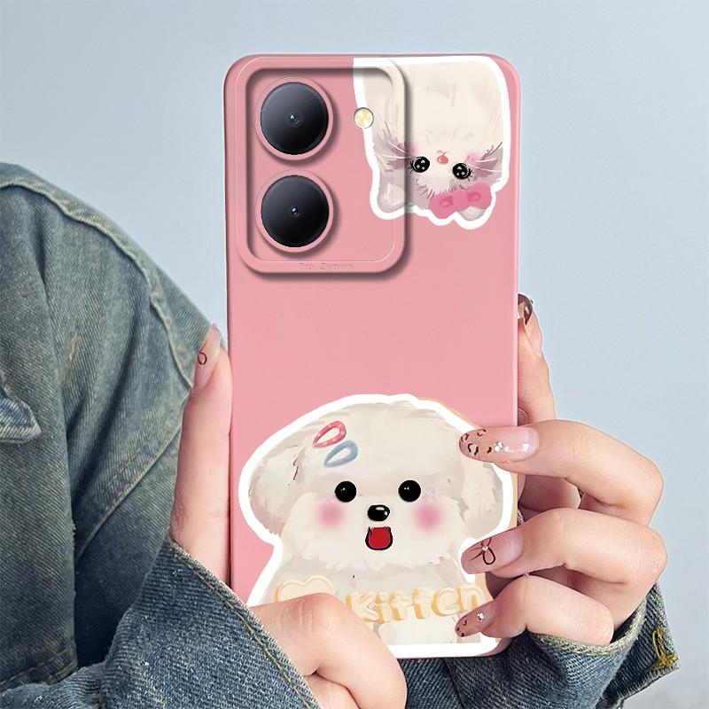 For Vivo Y36 5G Phone Case V2248 Funda Soft Silicone Cute Panda Flower Boys Girls Shell Cartoon Back Cover Protective Casing