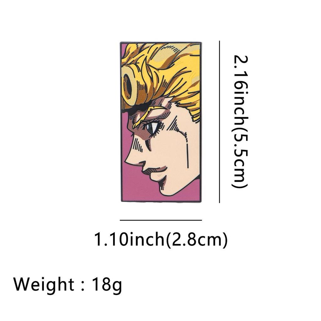 JOJO's Bizarre Adventure Metal Brooch Badge Ornament - English Cartoon Accessory