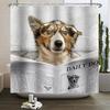 Funny Cat Shower Curtain Cartoon Cute Cats Dog Kids Shower Curtain for Bathroom Waterproof Polyester Home Decor Shower Curtains
