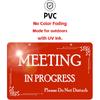 Meeting In Progress Sign,Do Not Disturb In Session Office Door Indicator,Welcome Please Knock Plaque for Business Home Office Meeting, Privacy Home
