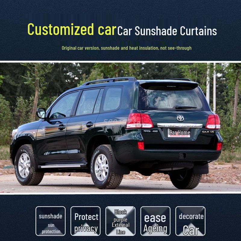 Heat Insulation Curtains with Aluminum Alloy Track for Toyota Land Cruiser, Teramont, Sharan, 5008, GS8