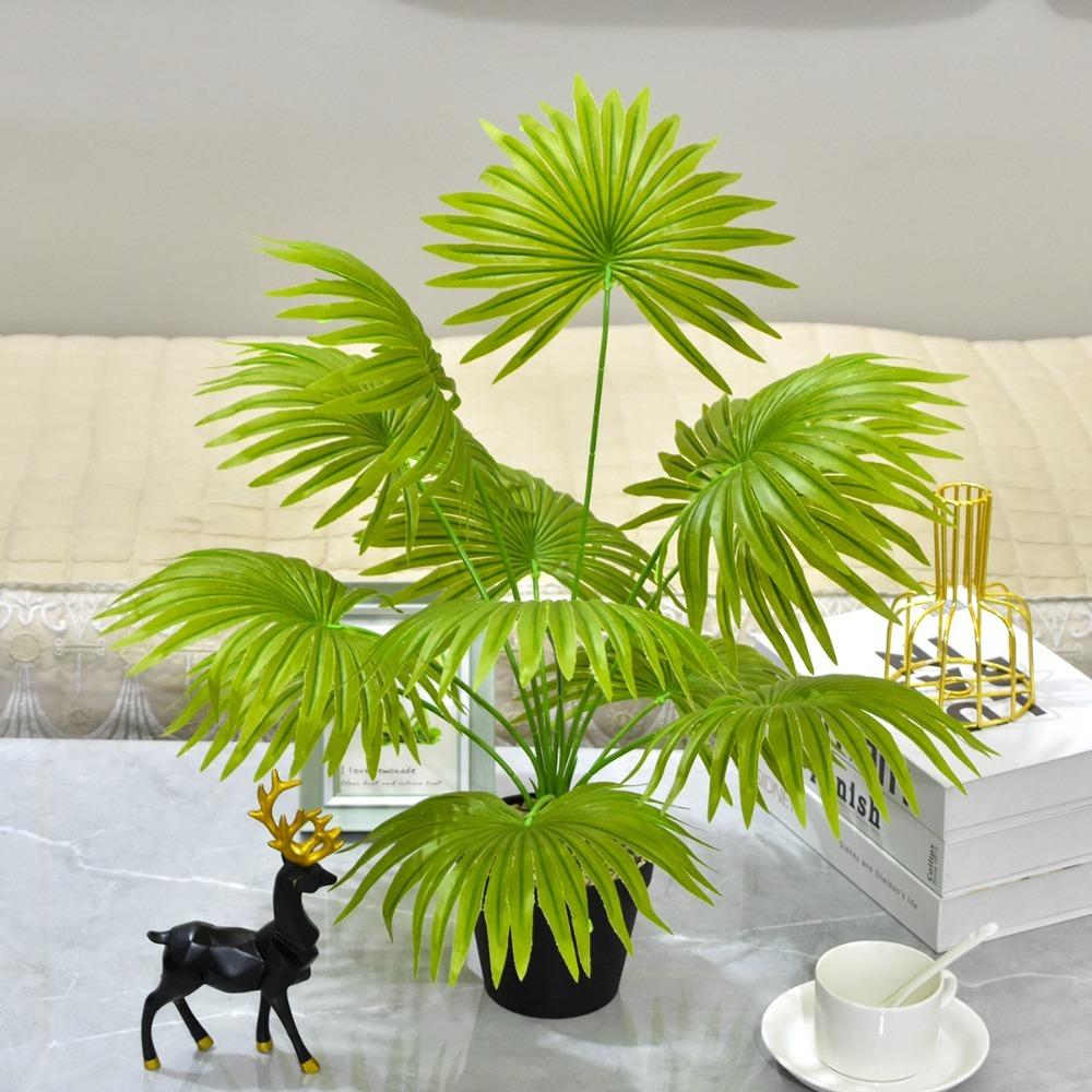 9-18 Leaves Artificial Tropical Palm Leaf Plant Palm Tree  Living Room Balcony Decoration