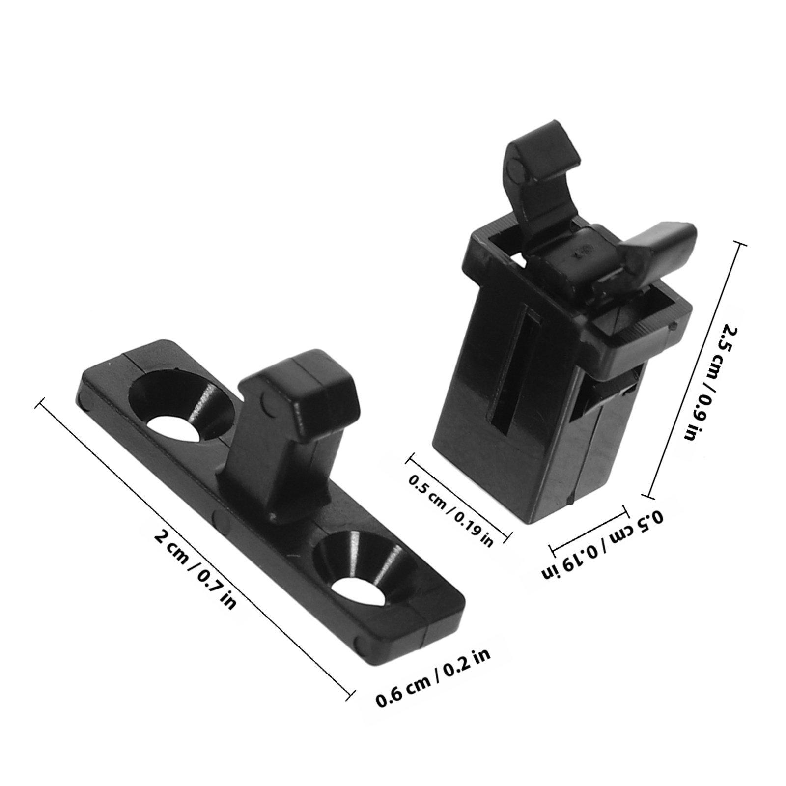 10Sets Door Lock Buckle Push Latch Press Latch Trash Can Lid Lock Trash Bin Locking Garbage Can Parts Lid Pin Push Door Catch чёрный