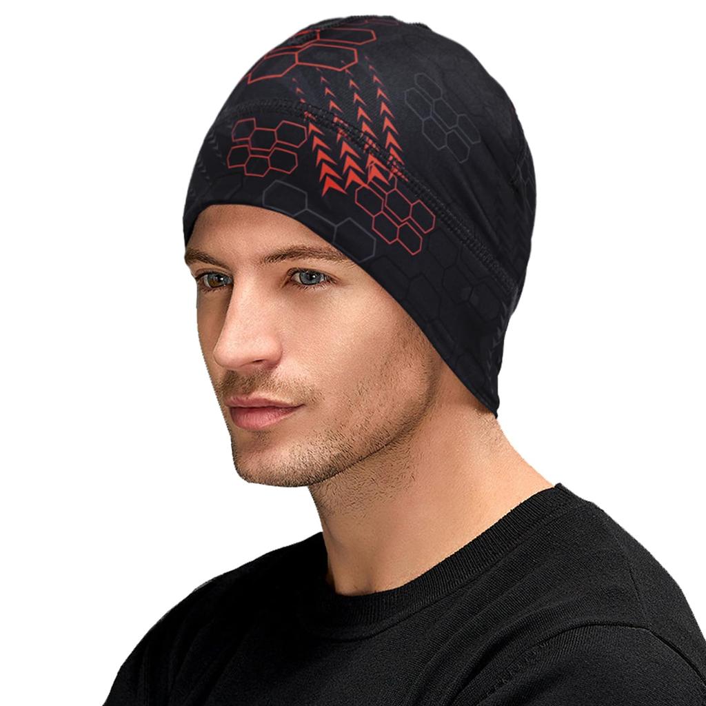 [BOBILIFE] Winter Warm Skull Cap - Windproof and Warm, Suitable for Outdoor Activities and Wearing Under a Helmet (Red)