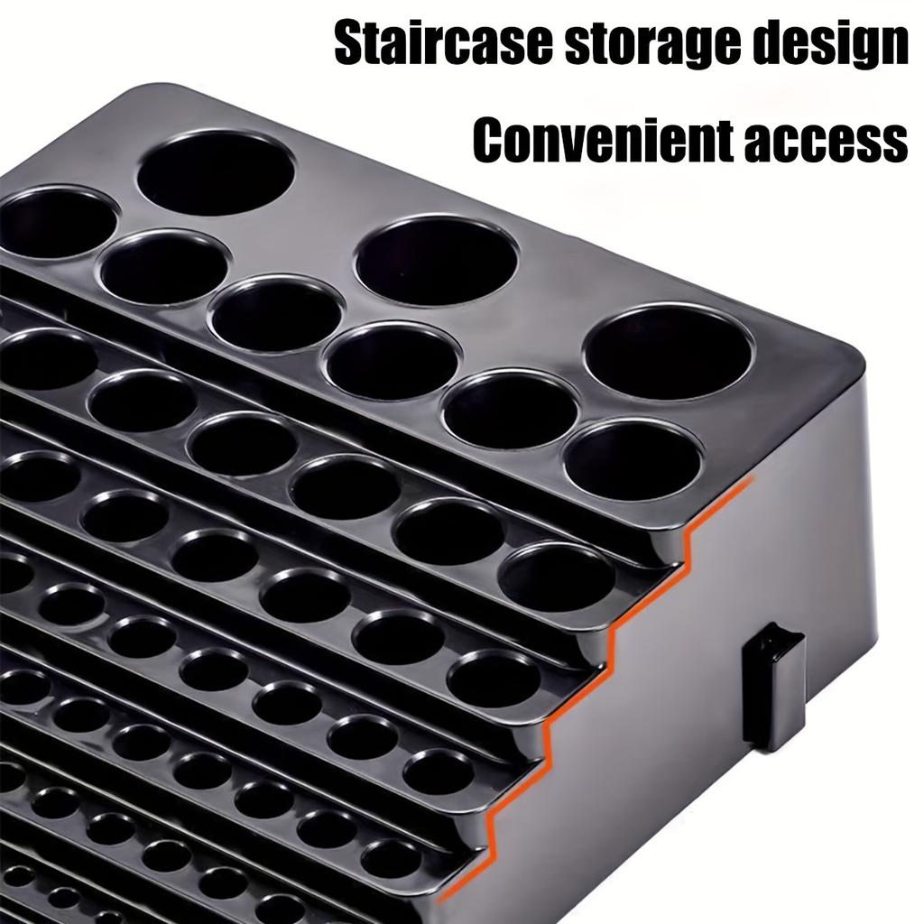85 Hole Drill Bit Holder Storage Box, Screwdriver Drill Bit Holder Component Storage Box Suitable for Home Workshops and Factori