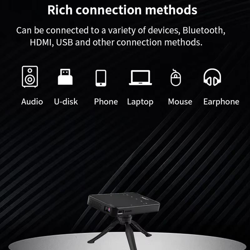 Vivicine Newest Arrive HD Mini Smart DLP 4k Projector Android 9.0 5G Wifi BT Build-in Speaker Battery Pocket Phone Projectors