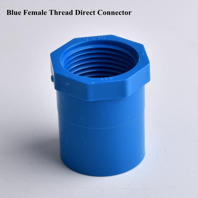 1/2" ~2" Thread To 20-63mm PVC Direct Pipe Connector, Garden Watering Irrigation Aquarium Fish Tank Water Tube Joint Fittings