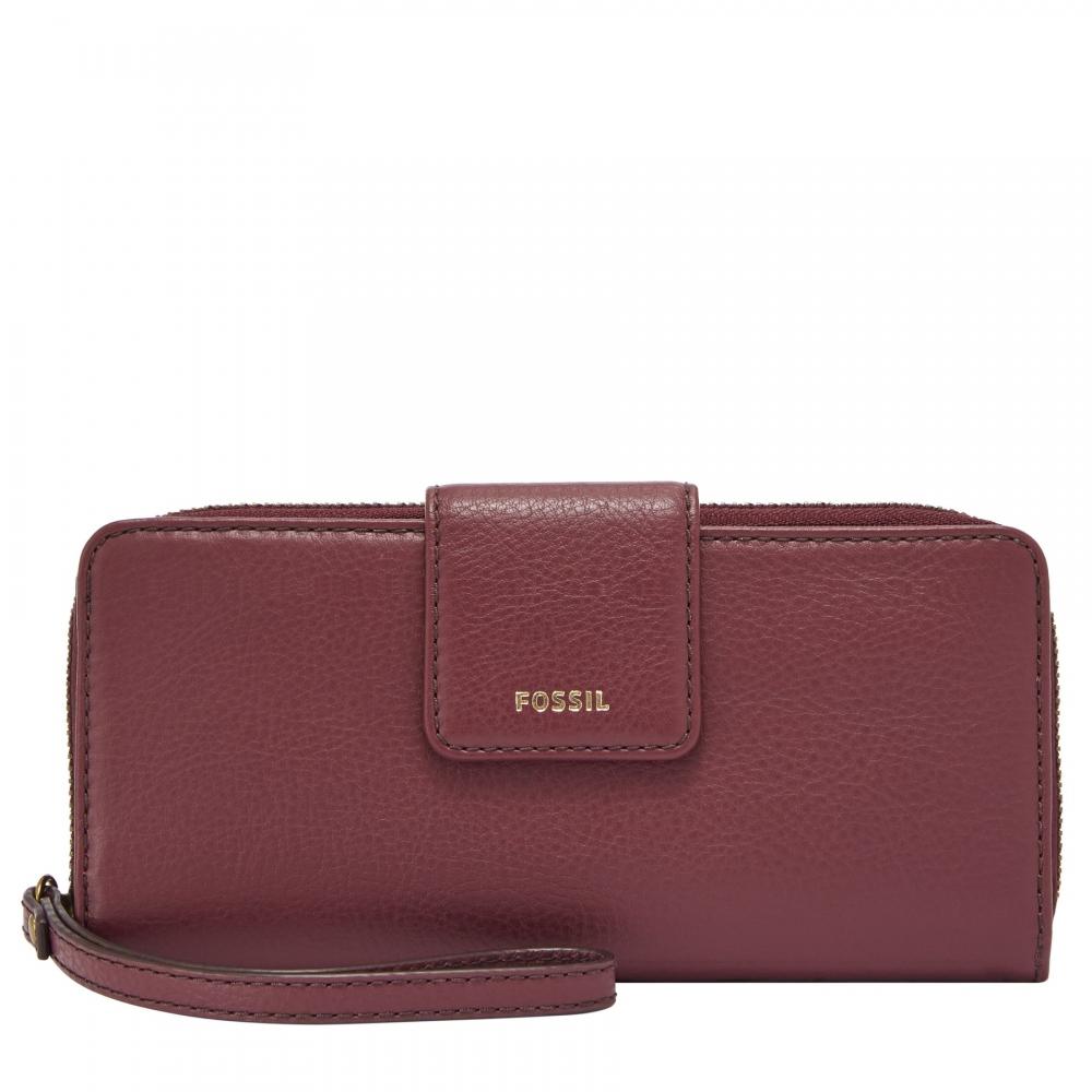 

Женский кожаный клатч на молнии Fossil Madison