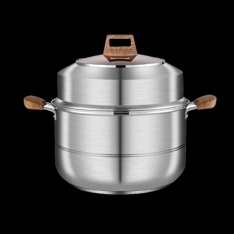 Shangheng 30cm 2-Lagen Edelstahl Dampfgarer