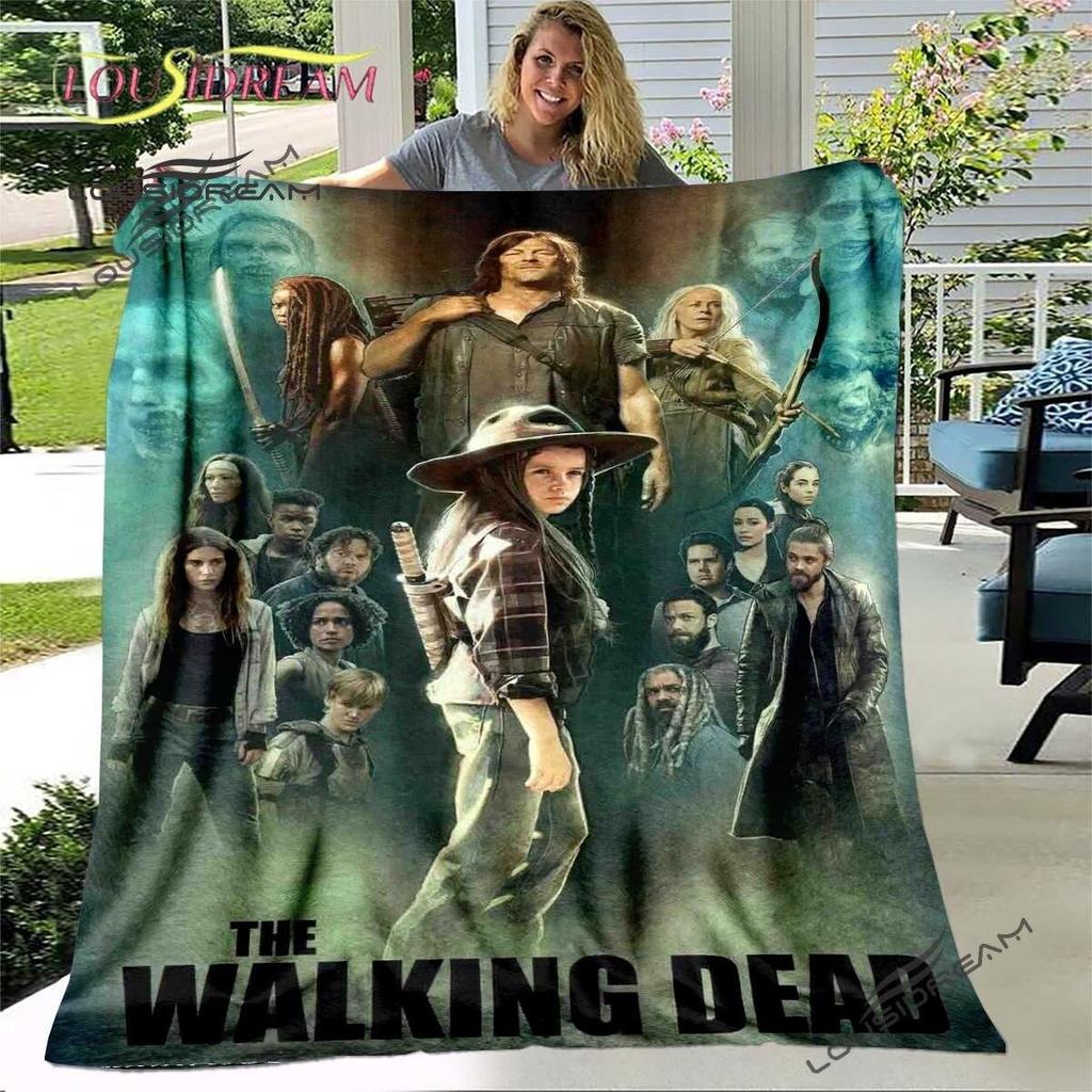 Daryl Dixon The Walking Dead Throws Blanket Horror TV Series Sofa Blanket for Adults and Children Bedroom Living Room Decoratio