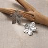 Stainless Steel Flower Stud Earrings: Elegant European & American Design for Women