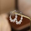 2025 New Style 925 Sterling Silver Pearl Earrings for Women: Light Luxury, High-End Feel, Trending Stud Earrings, Unique Niche Design