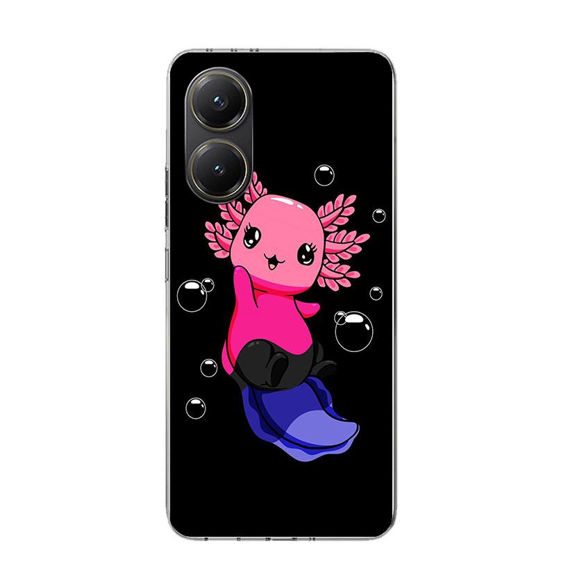 Cute Axolotl Kawaii Phone Case For Xiaomi Poco X7 X6 X5 Pro F7 Ultra Redmi 15C 15 13 13C 12 12C 10 10A 10C 9 9A 9C 9T Cover Poco
