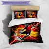 Spain Football Printed Bedding 3 Piece Set Cozy Breathable Bed Cover Set As Housewarming Holiday Gift