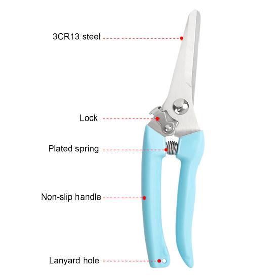 Yousheng Wear-resistant Gardening Scissor Widely Use Metal Portable Multifunctional Pruning Shear Cutter for Garden