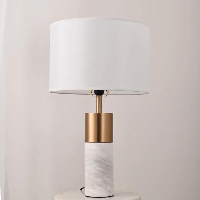 Nordic Luxury Marble Desk Lamp Personality Creative Bedside Lamp Retro Bedroom Villa Living Room Postmodern Decorative Desk Lamp