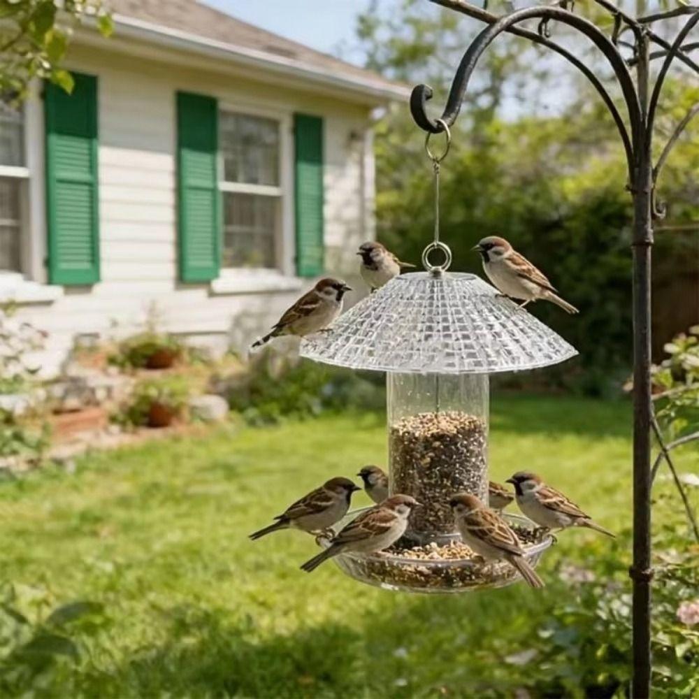 Plastic Bird Feeder Baffle Large Bird Feeder Protective Dome Hanging Bird Feeder Cover  Backyard