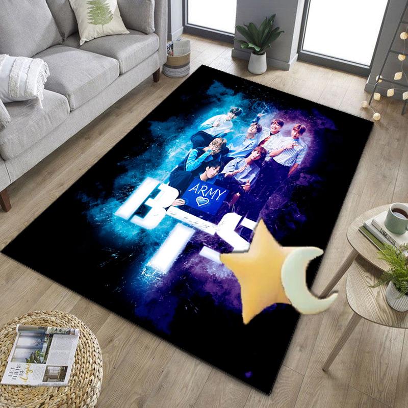 Colorful kpop Artwork Office Rug Chair Mat, Game Carpet, Suitable for Front Door, Bedroom, Living Room, Desk, Holiday Gift