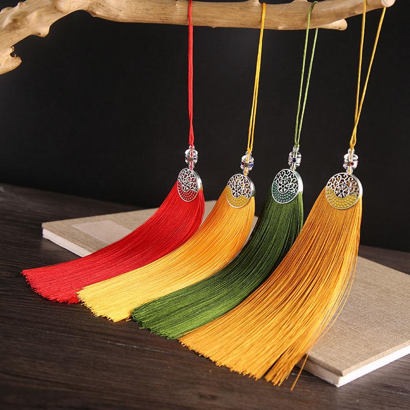 2Pcs Polyester Silk Tassel 15CM Handmade Soft Tassels Hanging Rope Pendant Tassel For DIY Crafts Jewelry Making Decoration