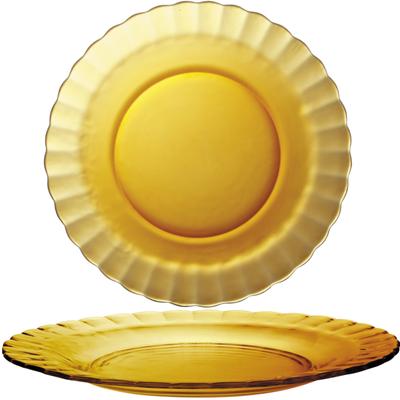 Duralex PICARDIE AMBER Orange Plate 230 X 20 Mm Set of 6