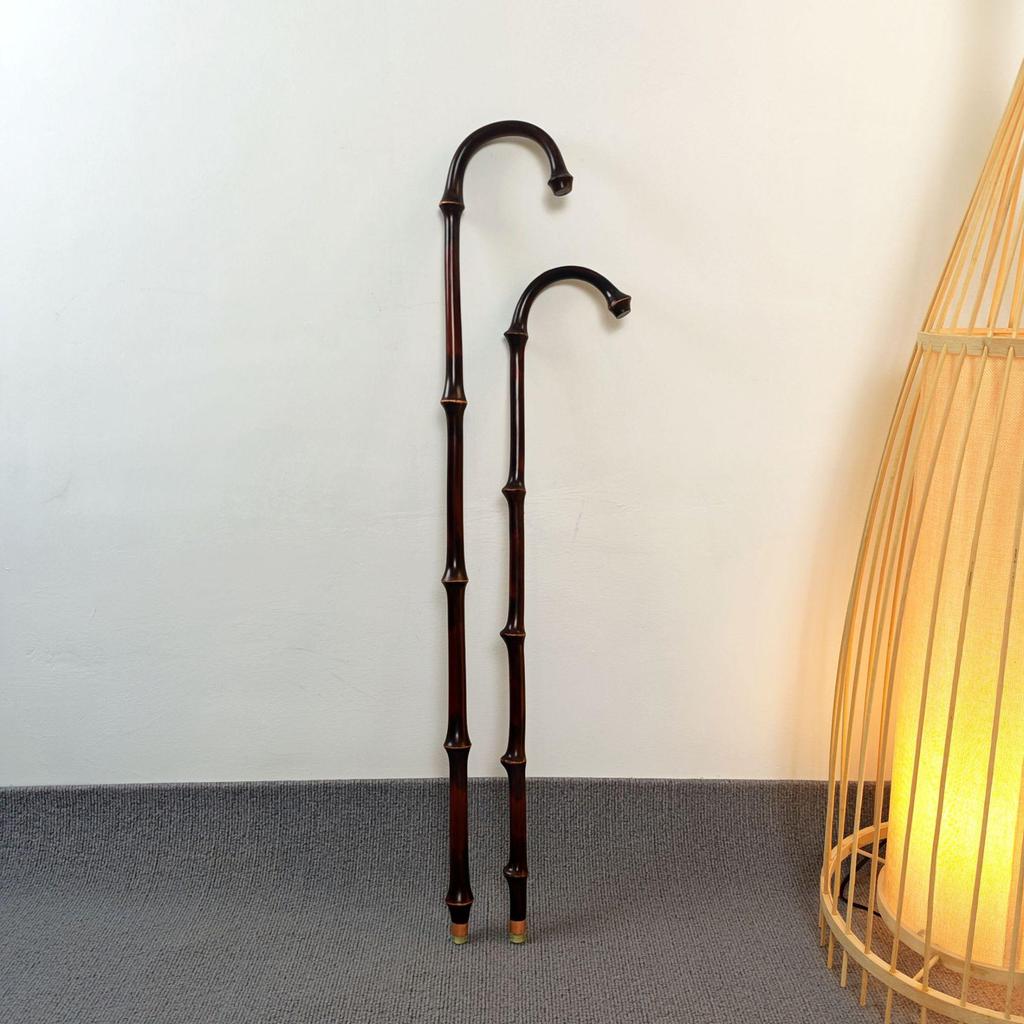 Qiongzhu Bambu Saplı Kaymaz Yürüyüş Bastonu - Yaşlılar İçin Hafif Yürüyüş Batonu