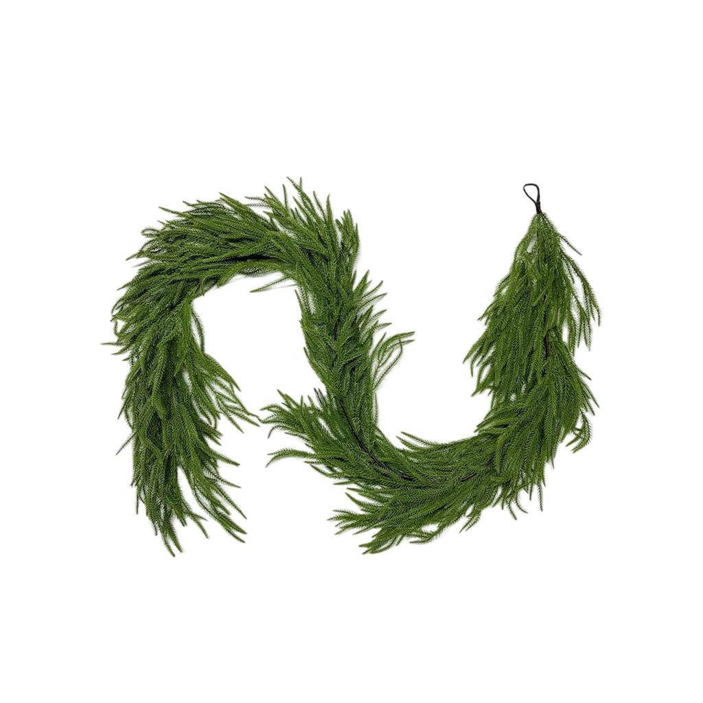 Christmas Vine Artificial Green Plant Festive Holiday Door Stair Hanging Decor Collectible Christmas Home Decor Gift Ornament