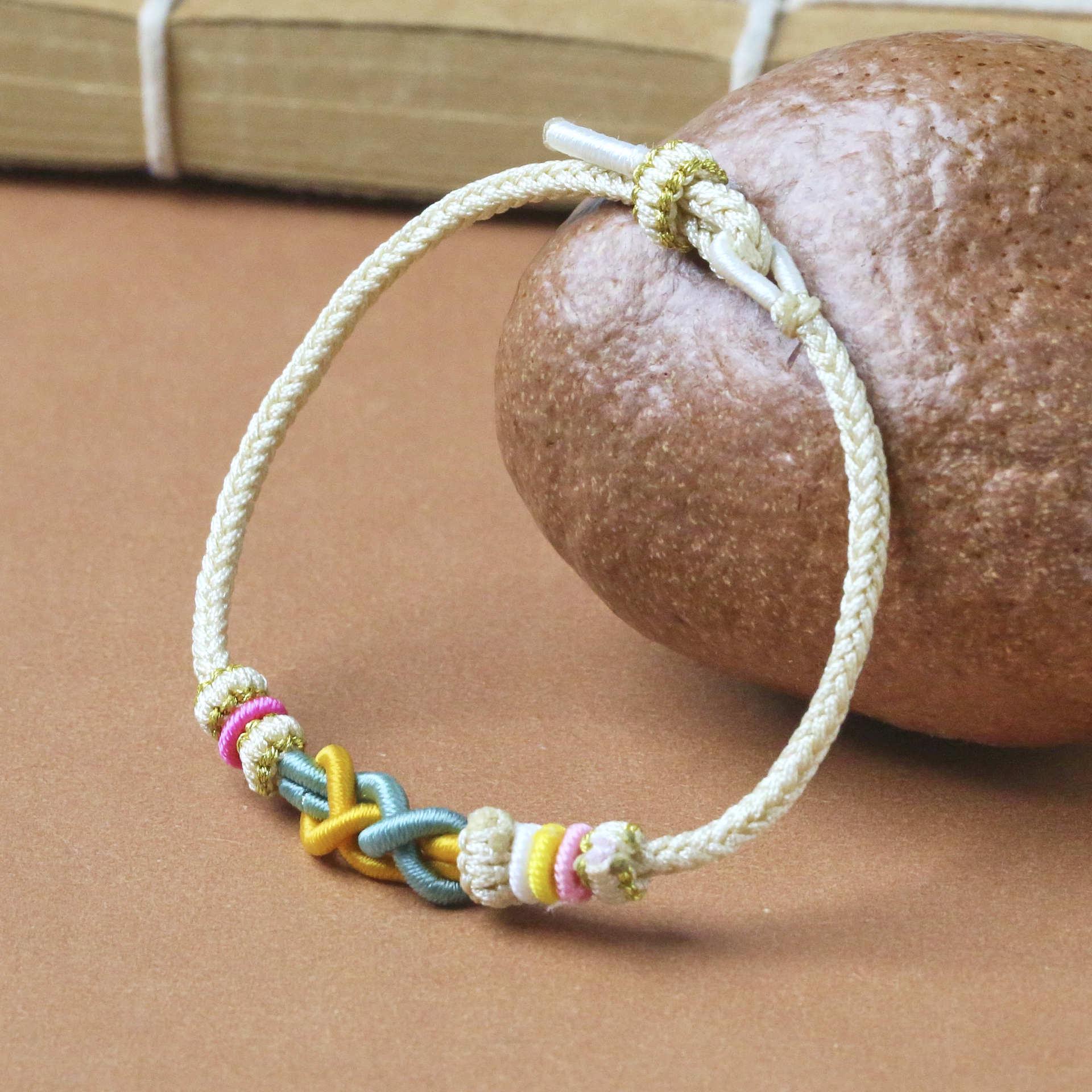 

Браслет ручной работы на фестиваль Циси для пар и друзей, носимые украшения с большими отверстиями