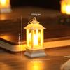 1Pcs Dollhouse Miniature Kerosen Lamp Home Decor Toy Mini Led Retro Glowing Lantern Simulation Cande Light Night Lamp