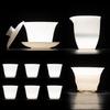Elegant White Porcelain Kung Fu Tea Set