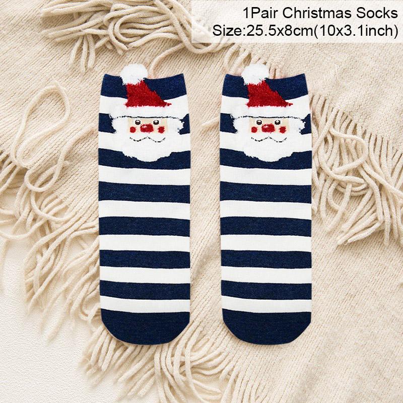 Ornements Chaussettes de Noël Dessin Animé Décorations Joyeux Noël Pour la Maison Cadeaux de Noël Noël Navidad Fournitures Bonne Année