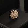 Elegant Snowflake Ring Handmade Zircon Layers Copper Craft Finger Accessories Lightweight and Comfort Jewelry