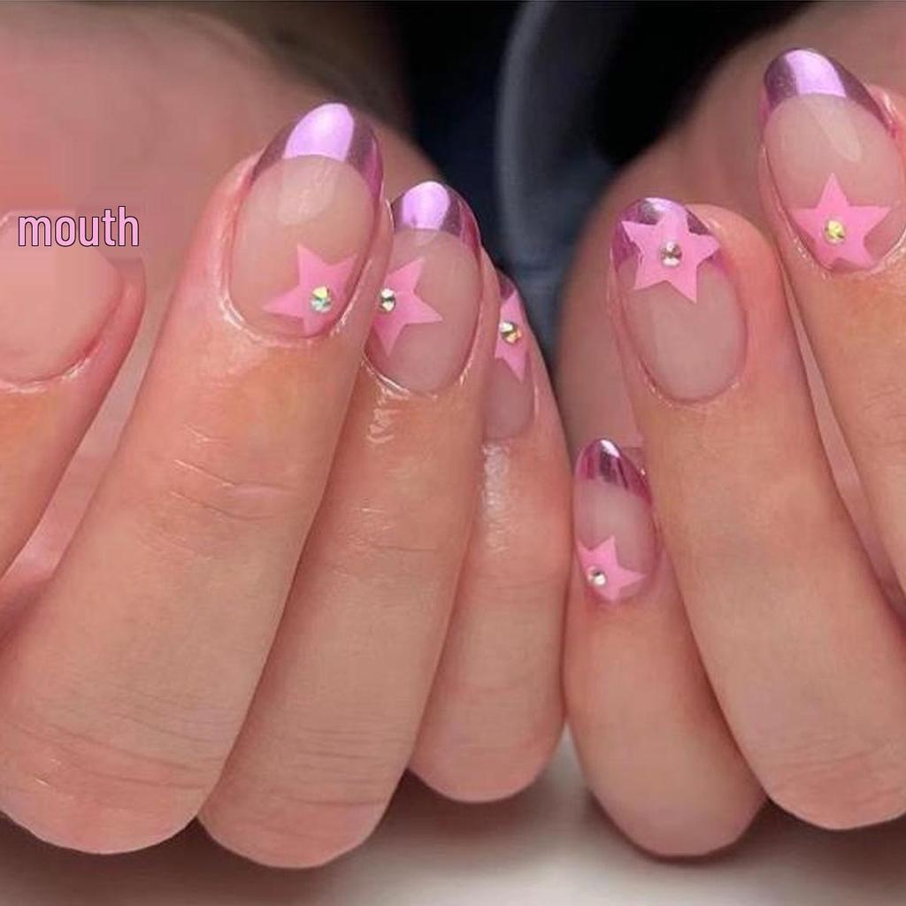 High-End French Almond Press-On Nails - Medium-Long, Stylish & Elegant