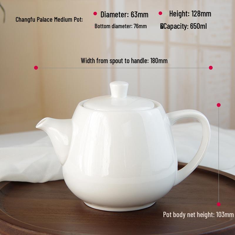 Changfu Palace Bone China Teapot Set - Customizable Ceramic Tea Pot