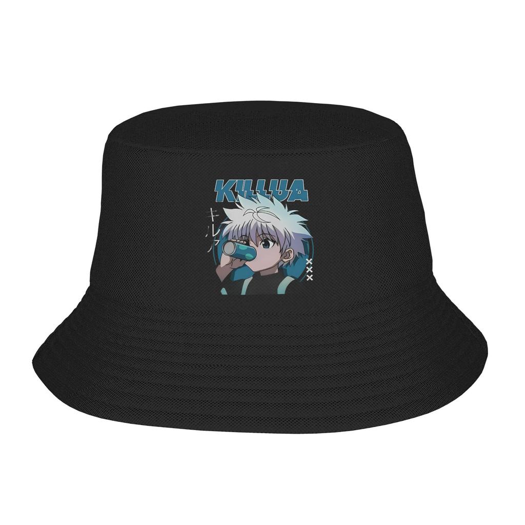Hot Headwear Anime Hunter X Hunter Accessories Bucket Hats Street Women Hot Sun Hats Killua Zoldyck HxH Bob Packable Fishing Hat