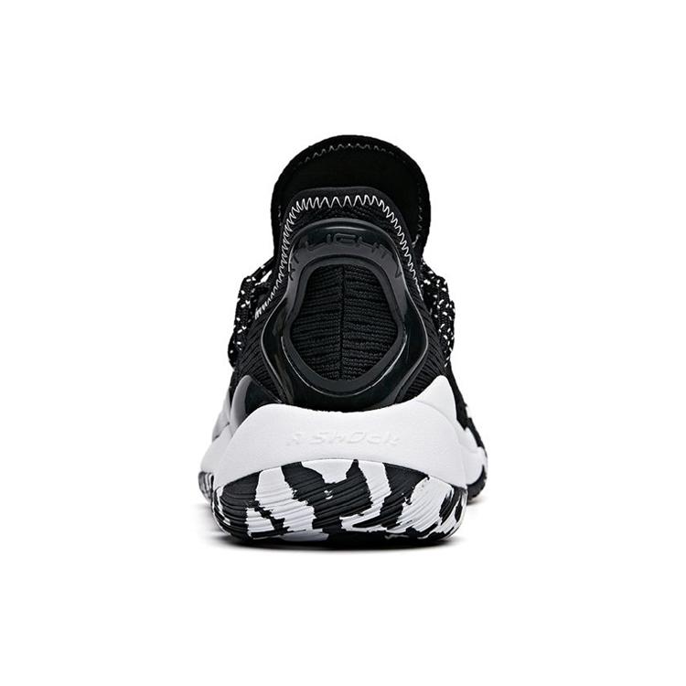 Anta Light Cavalry 5 Versatile Cushioning Slip Resistant Abrasion Resistant Low top Basketball Shoes Men's Black White 112021608-5