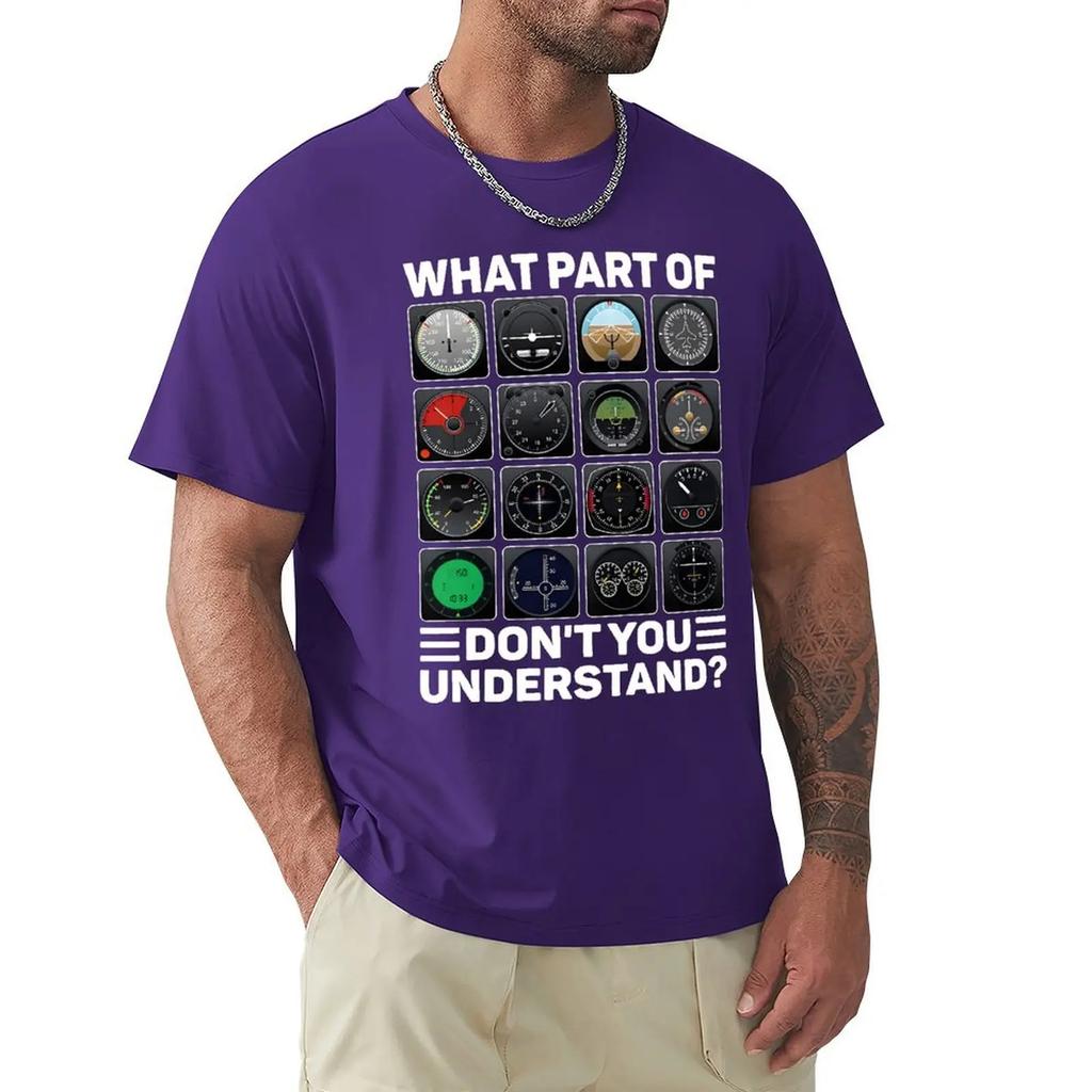 Letecká Letadlo Pilot Nástroje Přístroje Trička Grafická Bavlna Streetwear Krátký Rukáv Narozeninové Dárky Tričko Pánské