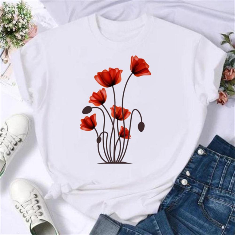 Maycaur Mode Musiknote Bedrucktes Damen T-Shirt Harajuku Kurzarm Lustiges T-Shirt Niedliches Cartoon Oberteil Tees Damenkleidung