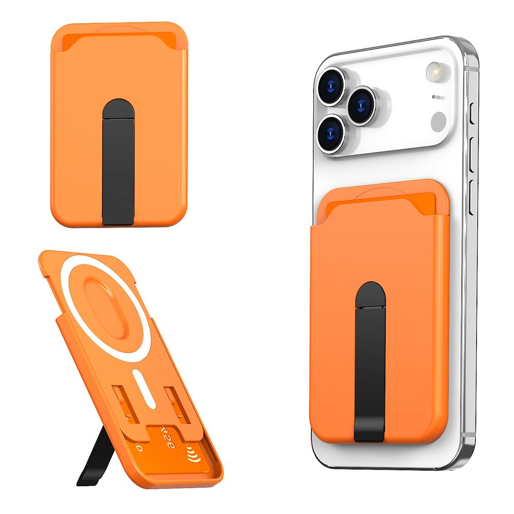 Bulk Purchasing Magnetic Card Holder Aluminum Alloy Vertical Kickstand PC Phone Back Card Case