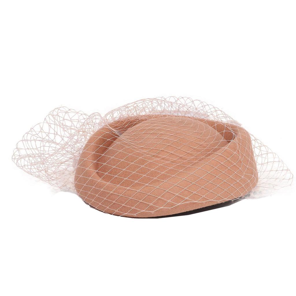 Pălării Fascinator pentru Femei Pălărie Vintage Anii 60 Lână Pălărie Stewardesă Pillbox Pălărie Bază Fascinator Cocktail Lacrimă