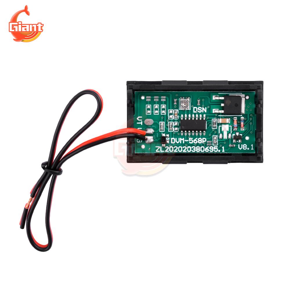 DC 5-120V Digital Voltmeter 3-Digit Display Two-wire Voltage Meter Tester DC High-voltage Volt Meter Gauge Volt Detector Tester