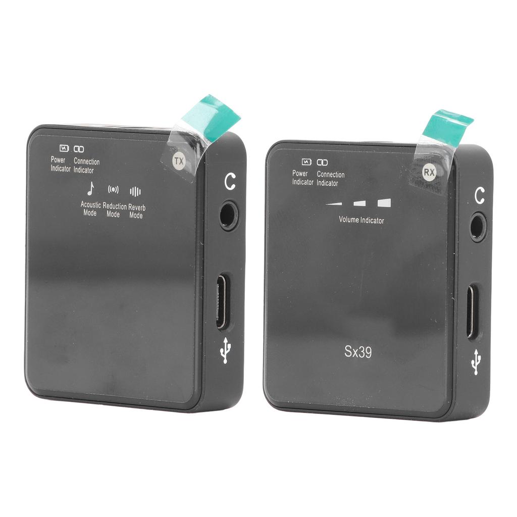 Wireless Lavalier Microphone Noise Reduction Stable Connection Anti Interference for Video Recording Vlog