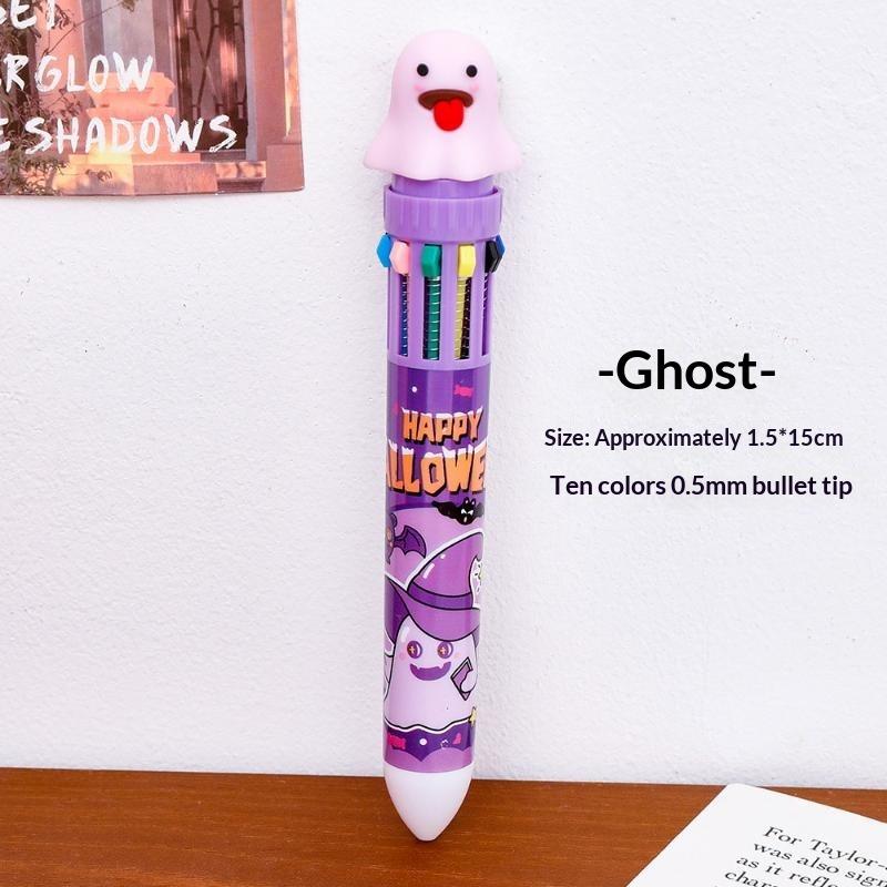 1/3Pcs Ghost Pumpkin Halloween Theme Ten Color Pens,Halloween Carnival Party Favors,Gift Bag Fillers Souvenir Prizes Gift