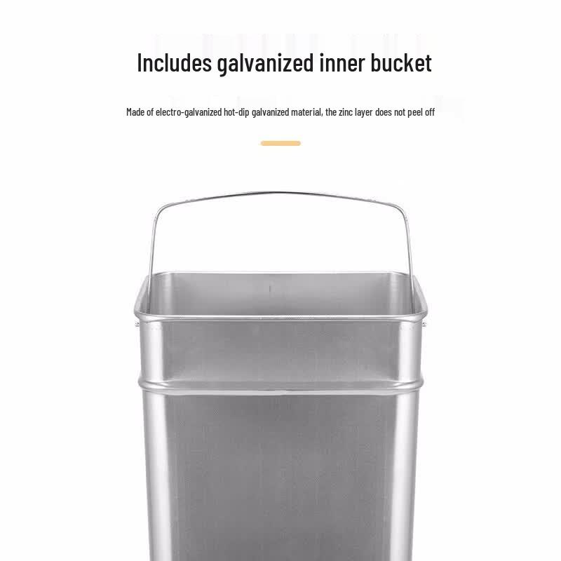 Stainless Steel Hotel Lobby Waste Bin with Ashtray